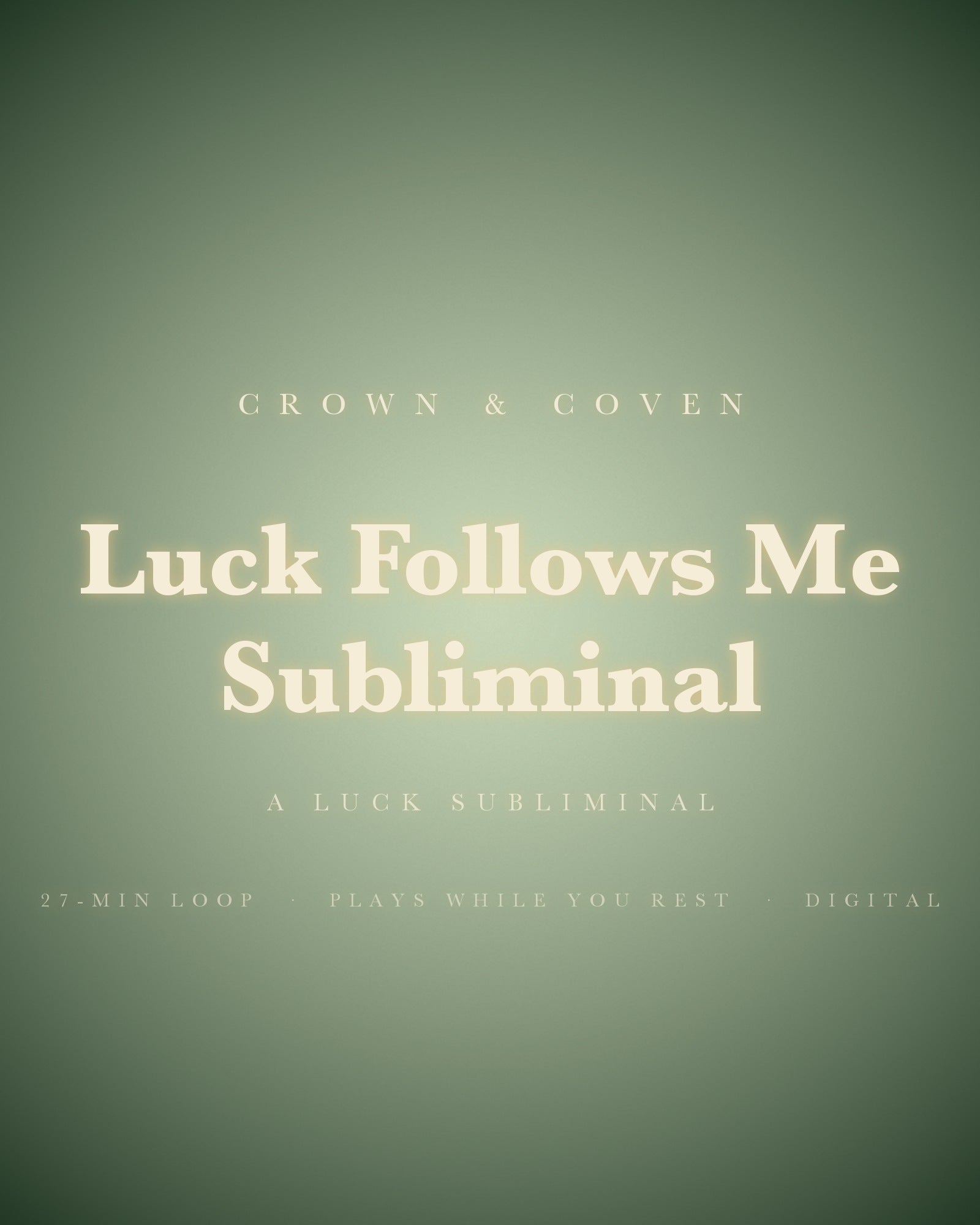 Luck Follows Me Subliminal, a luck subliminal
