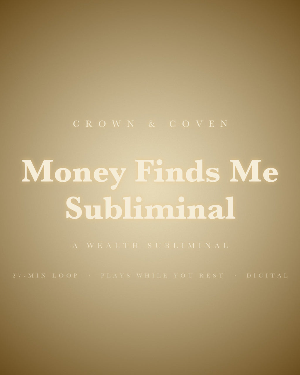 Money Finds Me Subliminal, a wealth subliminal