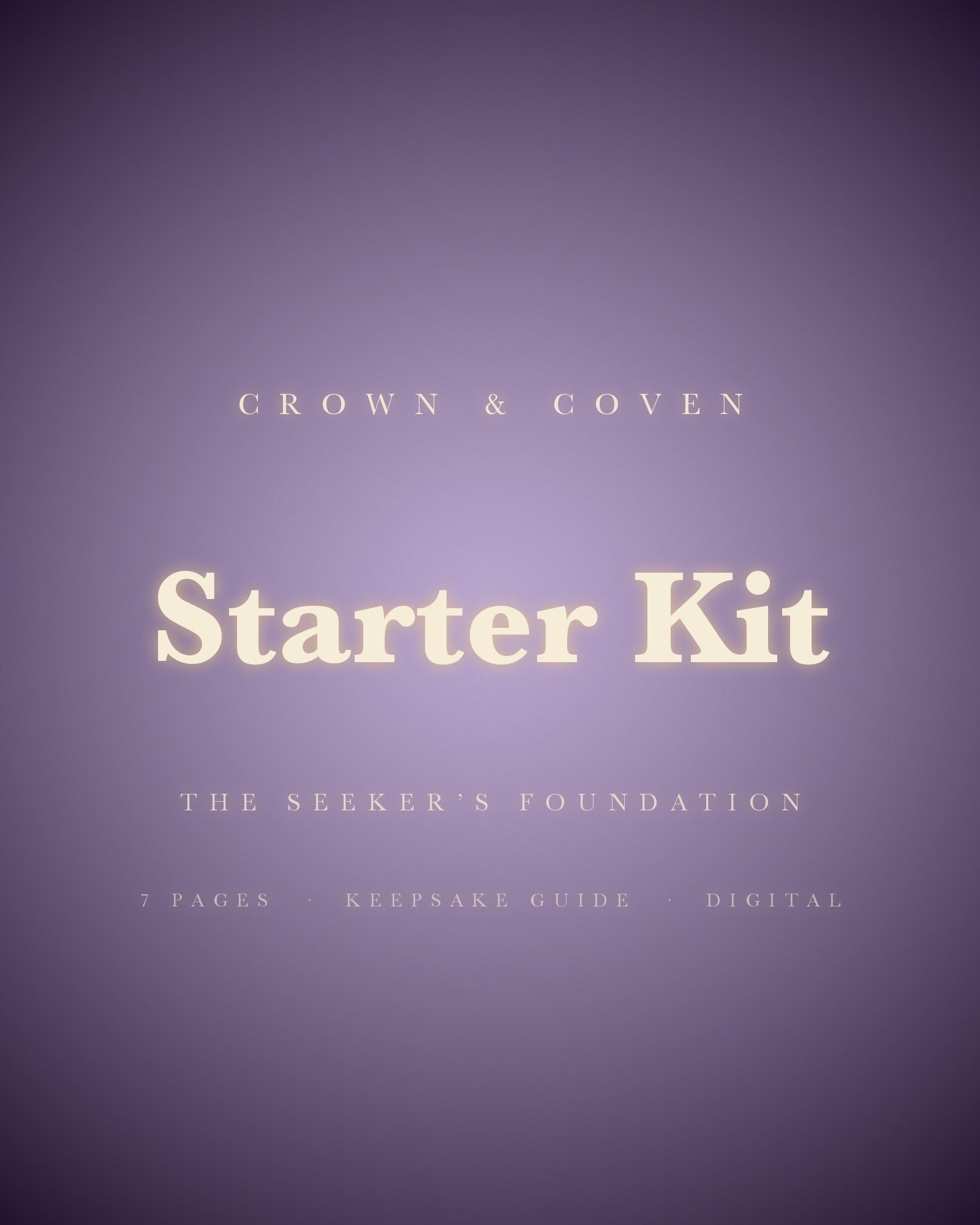 The Seeker's Starter Kit — keepsake guide cover